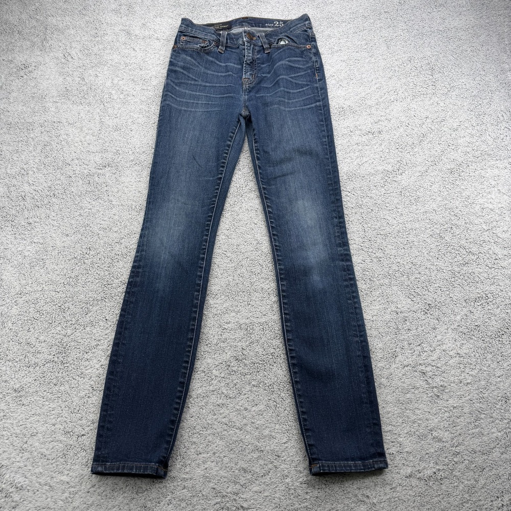 J Crew Jeans Women 25x29 Blue High Rise Skinny Stretch Denim 5 Pocket Pants